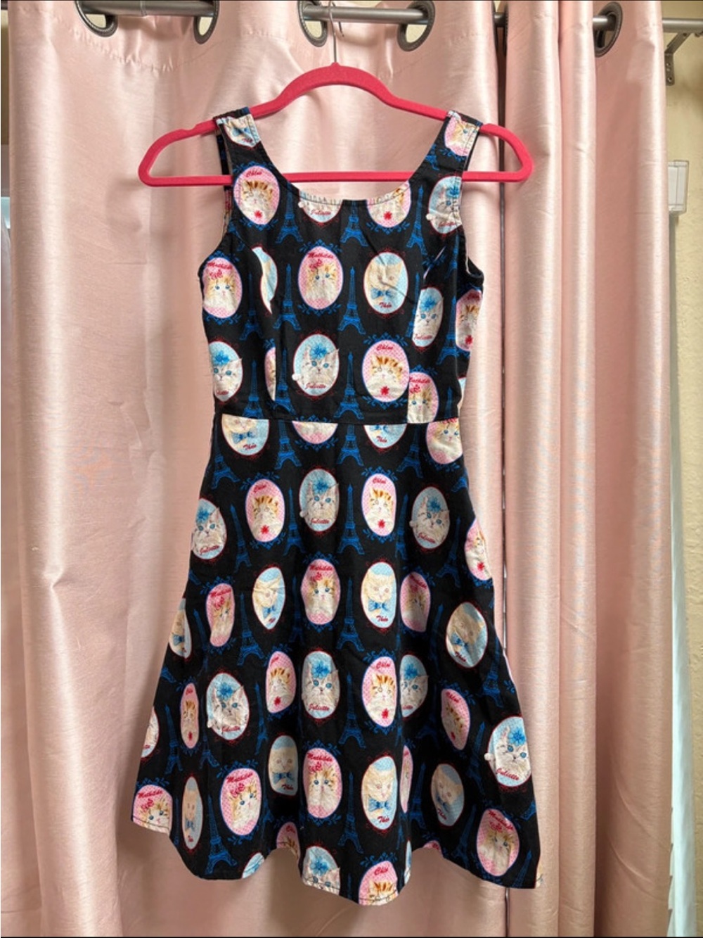 Retrolicious Kitty Kitten Cat Paris Swing Retro Dress